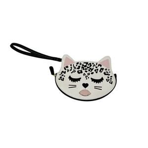 Luv Betsey By Betsey Johnson Leopard Print Cat Face Wristlet Bag Coin Purse 99